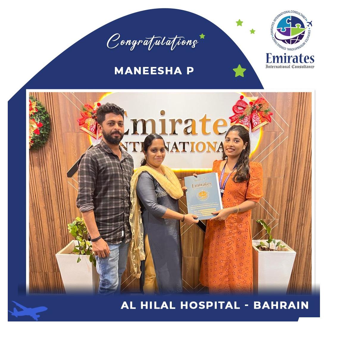 MANEESHA P